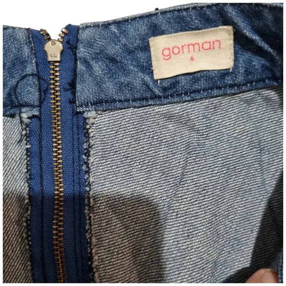 GORMAN Maxi Length Denim Skirt with Embroidery, Size 6 - Picture 7 of 8
